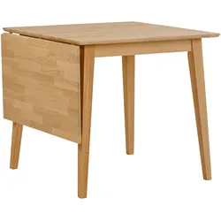 Esstisch Filippa aus Eiche, skandinavisches Design, natur geölt, klappbar, 80/125x80 cm