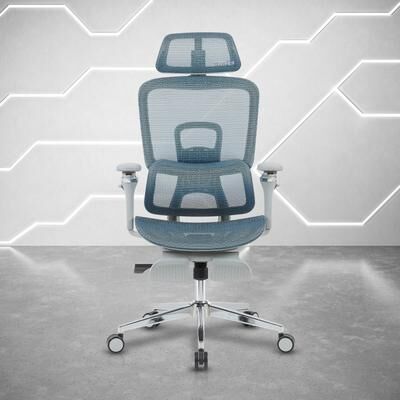 Techni Sport Ergonomic Mesh Office Chair with 5D Armrests & Retractable Footrest
