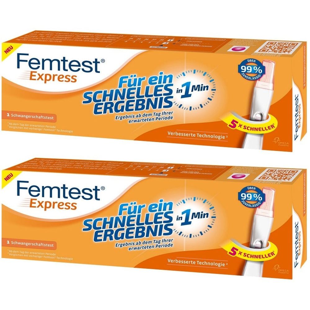 Femtest Express Schwangerschaftstest 2x 2x1 St Test