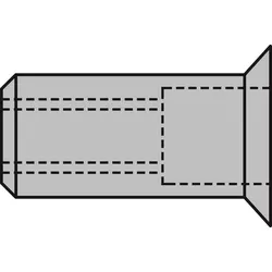 GESIPA Blindnietmuttern Aluminium - Senkkopf - M 6x9x19 - Klemmbereich 4,0 - 6,5 mm