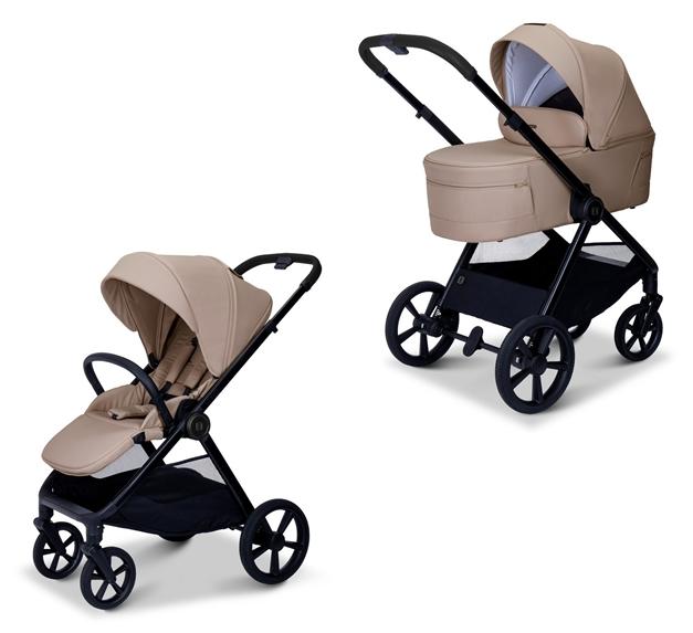 Moon Kombikinderwagen STYLO mit Sportsitz und Babywanne sand