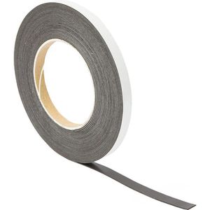 Nobo Magnetband 1901053, schwarz, selbstklebend, 1mm Stärke, 10 mm x 10 m