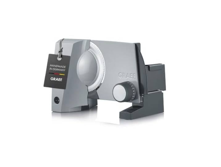 GRAEF G50 - Trancheuse universelle électrique\, lame ondulée en acier inoxydable Ø 170 mm\, épaisseur de coupe 0-20 mm\, sécurité enfants