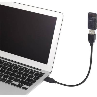 Renkforce USB-Kabel USB 2.0 USB-A Stecker, USB-A Buchse 0.16 m Schwarz flexibles Schwanenhals-Kabel, vergoldete Steckkontakte RF-3999453