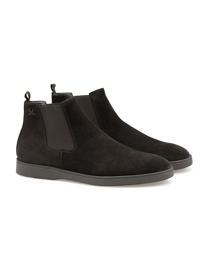LLOYD Leder-Chelsea-Boots in Schwarz - 40,5