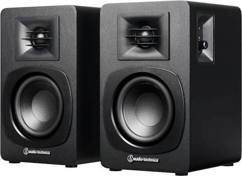 Audio Technica Aktive AT-SP3X Regallautsprecher (schwarz, Bluetooth)