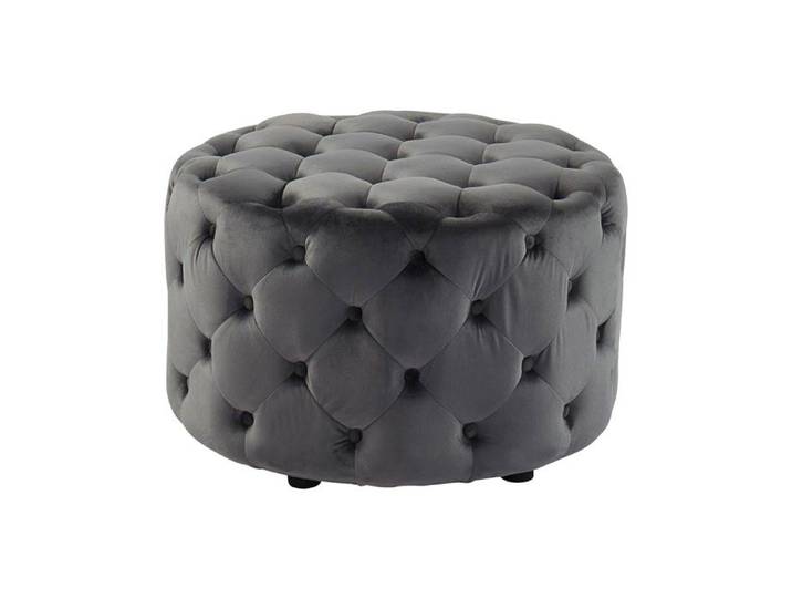 Pouf FOURCA en velours - Gris