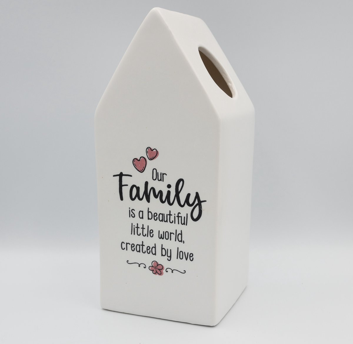 Decoratie Vaas Our Family is a beautiful - 15,5 cm