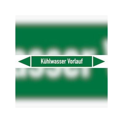 Rohrleitungskennzeichen Kühlwasser Vorlauf - 187x26 mm Folie selbstklebend