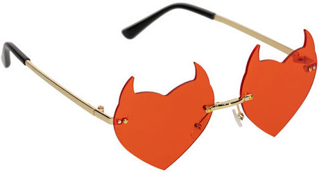 Brille "Hörner", rot
