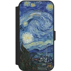 Nivocase Klapphülle für Apple iPhone 14 Pro Max Handyhülle aus Kunst Leder NIVOflip schwarz Kunst The (Apple iPhone 14 Pro Max), Smartphone Hülle, Schwarz