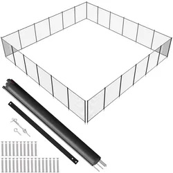 VEVOR Poolzaun, 1,21 x 21,95 m abnehmbarer Kindersicherheits-Poolzaun, einfache DIY-Installation, Schwimmbadzaun, 340 g Teslin-PVC-Poolzaunnetz, schützt Kinder und Haustiier