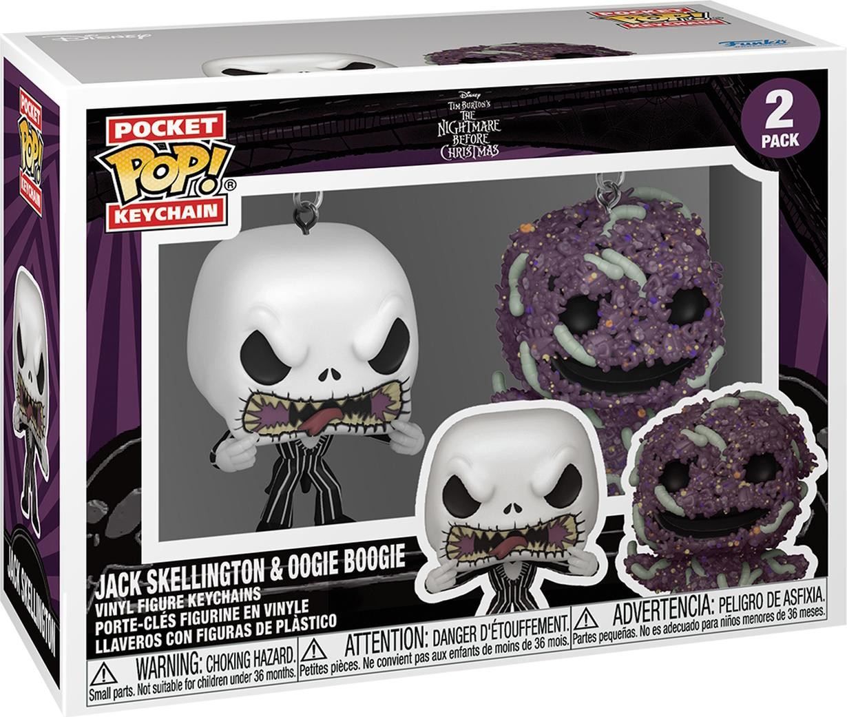 Funko The Nightmare Before Christmas Jack Skellington & Oogie Boogie sleutelhanger