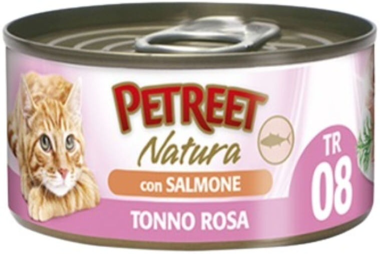 Petreet Gatto Lattina 70G TONNO ROSA CON SALMONE
