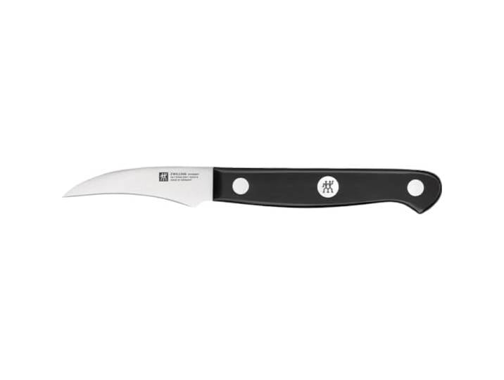 ZWILLING Gourmet Couteau à Éplucher\, 6 cm\, Acier Spécial Inoxydable\, Manche Ergonomique en Plastique\, Noir\, Fabriqué en Allemagne