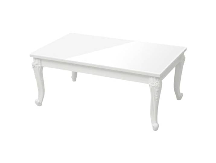 Wohnzimmertisch Couchtisch Hochglanz-Weiß 100x50x42 cm Holzwerkstoff