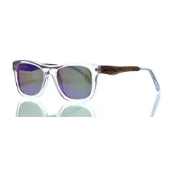 Sonnenbrille Rebell Kunststoff Holz transparent verspiegelt