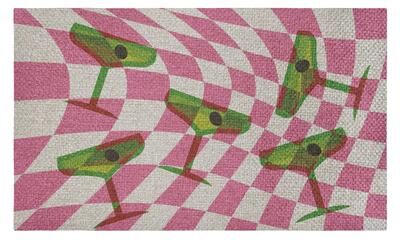 Stupell Optical Illusion Abstract Themed Sisal Door Mat,18x30