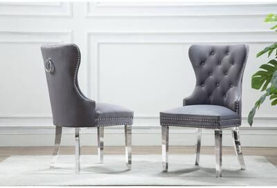 Best Quality Furniture Button-tufted Dining Chairs Set of 2
