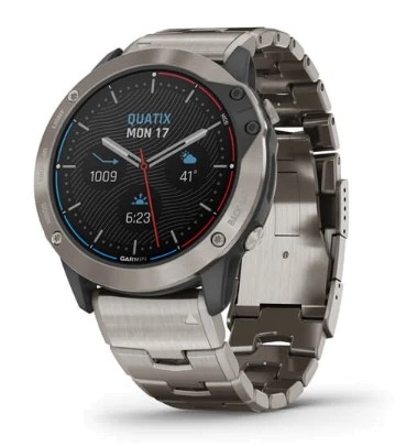 Garmin quatix 6x Solar Titanfarben mit Titanarmband