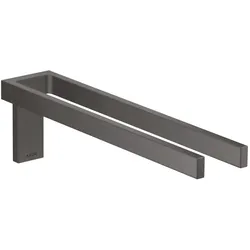 Hansgrohe AXOR Universal Rectangular Handtuchhalter zweiarmig, Brushed Black Chrome, 380 mm Länge