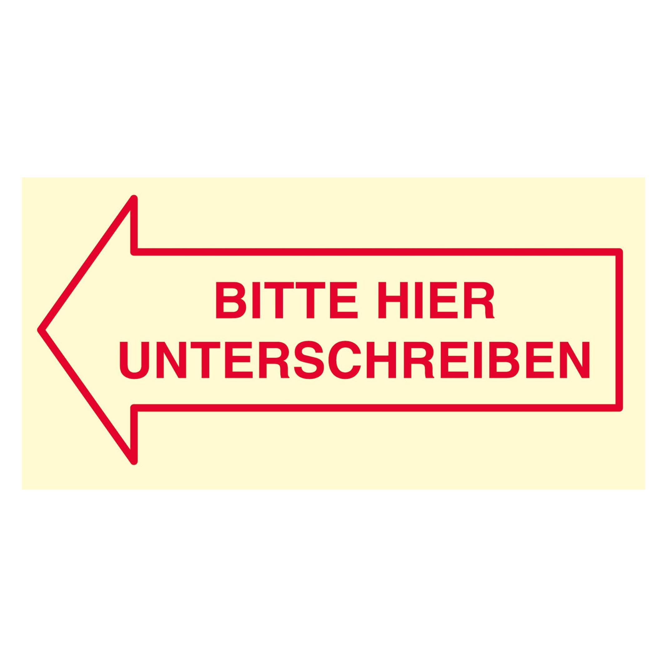 Info Haftmarker gelb "BITTE HIER UNTERSCHREIBEN" 3x 50 Streifen (70 x 35 mm) (5651-01-UNT)