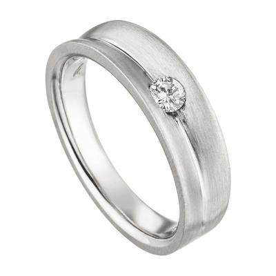 Fingerring JOBO "Ring Platinring" Gr. 60, platin 950, Fingerringe, Damen, 60, SI = kleine Einschlüsse, Diamanten Platin 950, Diamanten, Platin 950, Fingerring, 950 Platin mit Diamant Brillant