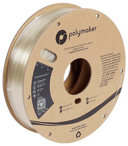Polymaker PJ01011 PolySmooth Filament PVB polierbar 1.75mm 750g Transparent 1St.