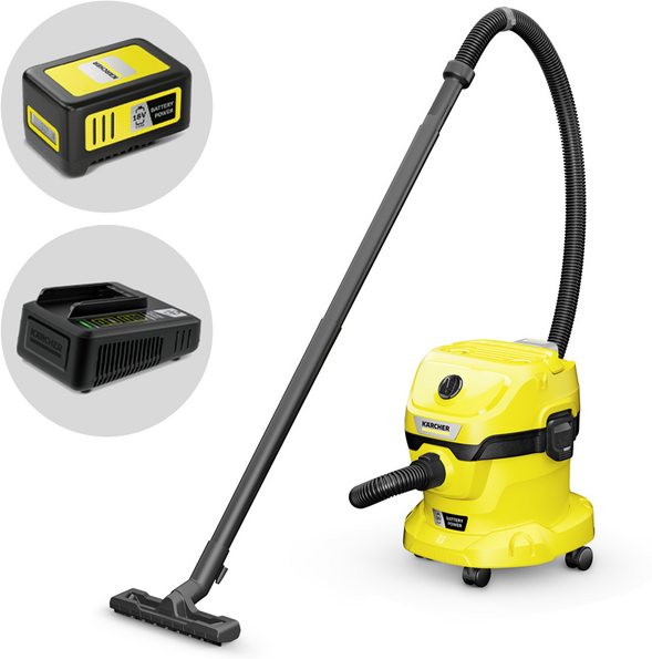 Karcher Kärcher WD 2-18 - Akku-Nass-/Trockensauger - 12 Liter Behälter - 18 V - 5 Ah