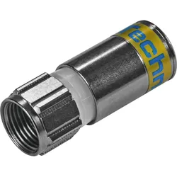 TechniSat 0100/3337 Stecker F Technik Kompression 100 Stück (120 dB, Stecker und Verbinder), Antennenkabel