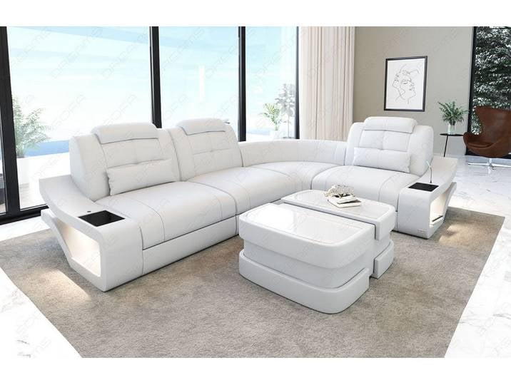 Ecksofa Elena Eleganz L-Form aus Leder