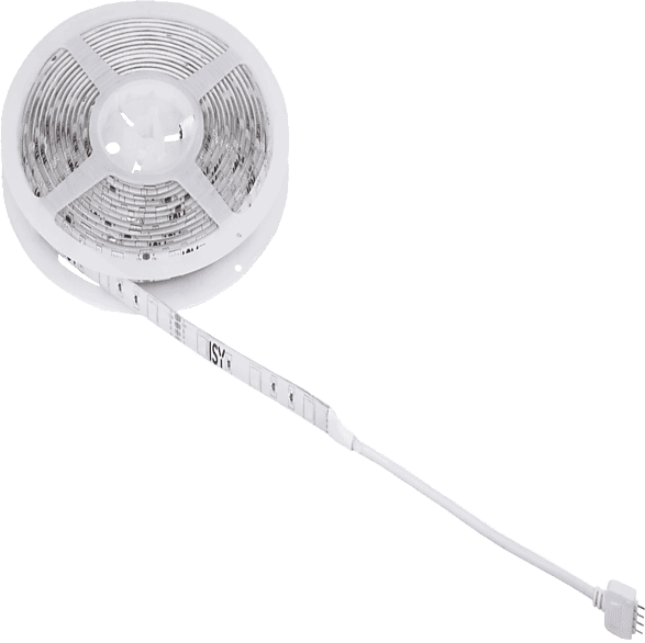 Tira LED - ISY Stripe, 5 metros de tira autoadhesiva, 4 funciones regulables y hasta 16 colores disponibles, Multicolor