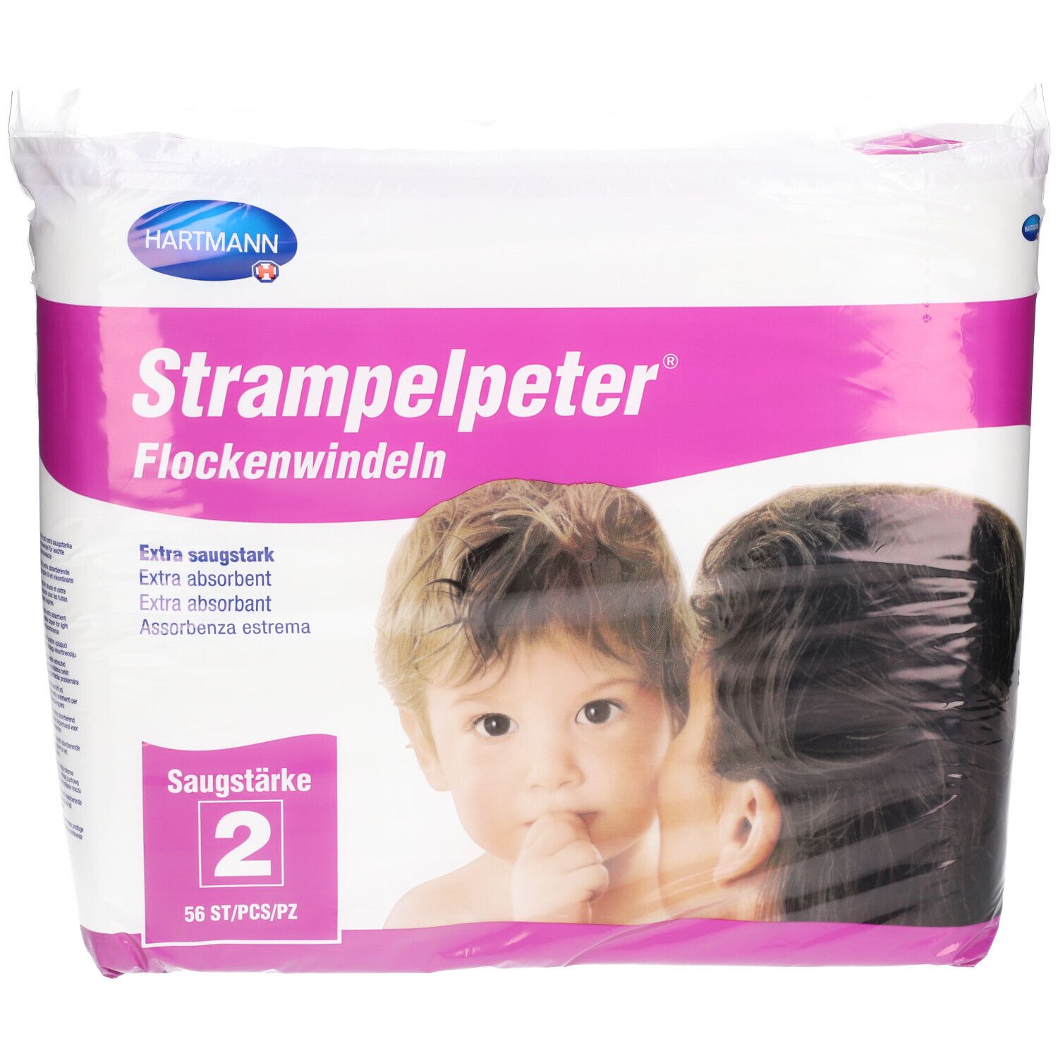 Strampelpeter Flockenwindeln Saugstärke 2 56 St Windeln