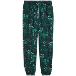 PUMA Green Terrains Print Woven Trainingshose Damen 75 - green terrain XS