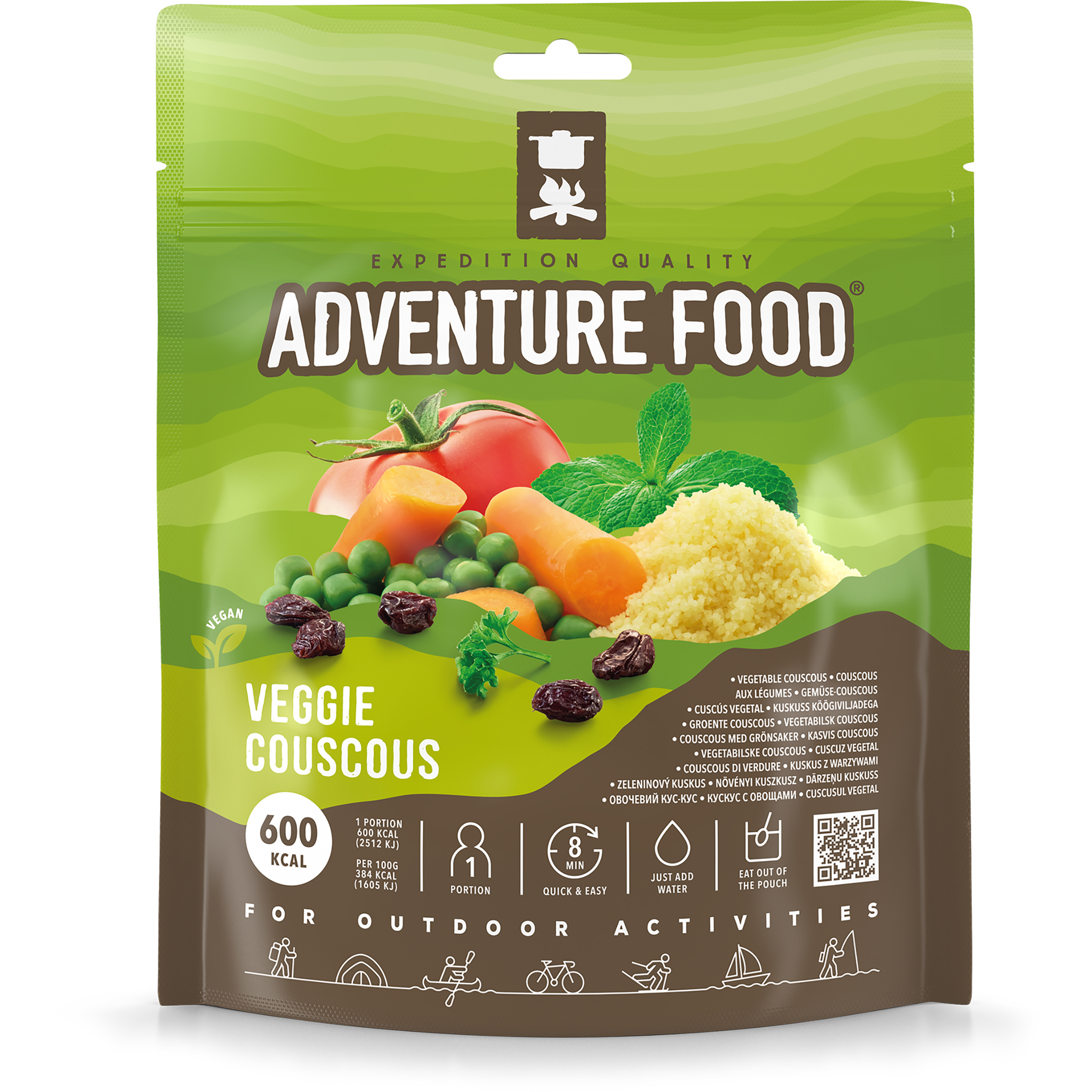Adventure Food Veggie Couscous Trekkingnahrung Größe Einzelpackung