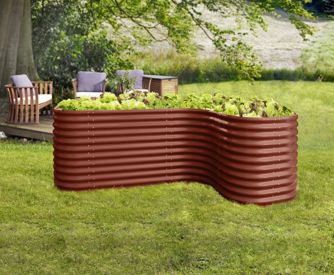 Vitavia Erweiterung Curve zu Hochbeet 858 86 cm rubin