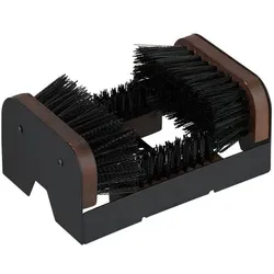 Relaxdays Schuhabstreifer mit Rundum-Bürsten Braun,Schwarz