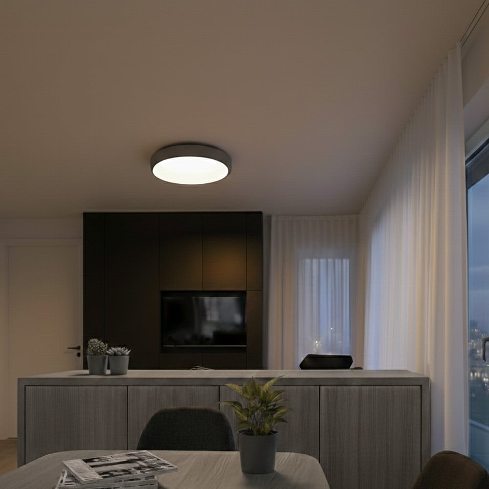 Lyora Plafondlamp Albi Grijs Rond Ø 41 cm