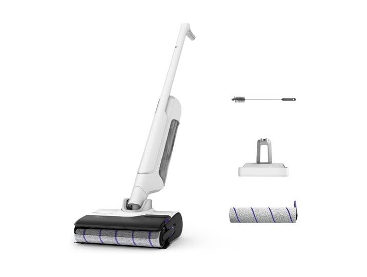 ROWENTA Nass-Trocken-Akkusauger X-Clean 10 GZ7540 , weiss (silberfarben, weiß), B:23cm H:116cm, Akkusauger, Nass-Trocken-Akkusauger