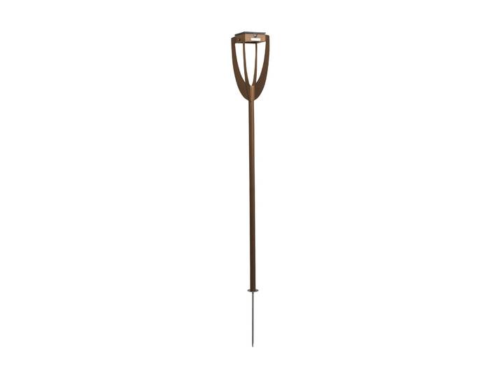 Les Jardins LED-Solarleuchte Tulip mit Erdspieß, corten Tulip, dimmbar, braun / rost, Aluminium,