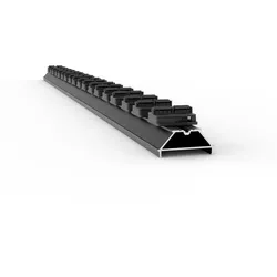Karle & Rubner QLICK Alu-UK, 64x41 mm, für 140mm breite Dielen, schwarz pulverbeschichtet RAL 9005