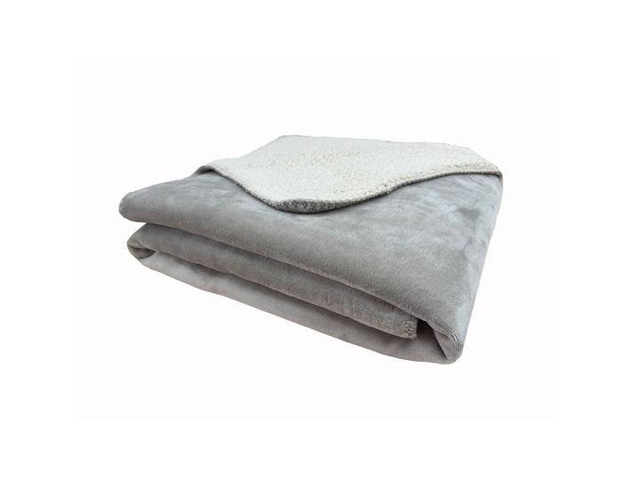 Wohndecke Emma taupe Polyester 130 x 170 cm - Material: 100% Polyester - Wohndecke