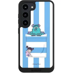 Nivocase Handyhülle für Samsung Galaxy S23 Hülle NIVOpure Case Schwarz Disney Pixar Fanartikel Die Monster (Samsung Galaxy S23), Smartphone Hülle, Schwarz