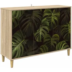 vidaXL, Kommode + Sideboard, Martonberg (Palmblattmuster) (33 x 102 x 75 cm)