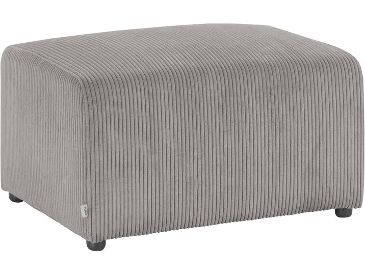Hocker GOODPRODUCT Alesund , grau (hellgrau), B:60cm H:47cm T:80cm, Cord (100% Polyester);Filzoptik (100% Polyester), Hocker, Hocker, als Einzelteil oder Teil des Modulsofas