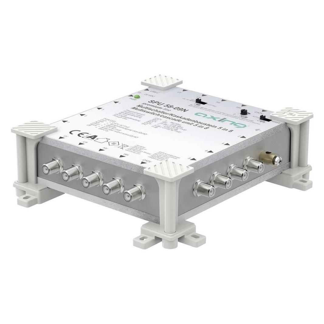 Axing Multischalter 5in8 SPU 58-09N aktiv, rückkanaltauglich, kaskadierbar (Multischalter) (SPU05809N)