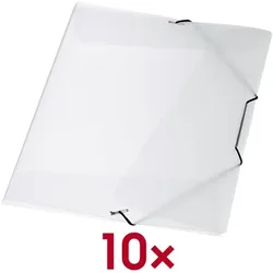 EICHNER Eckspanner A4 10 Stück transparent, 22x31 cm