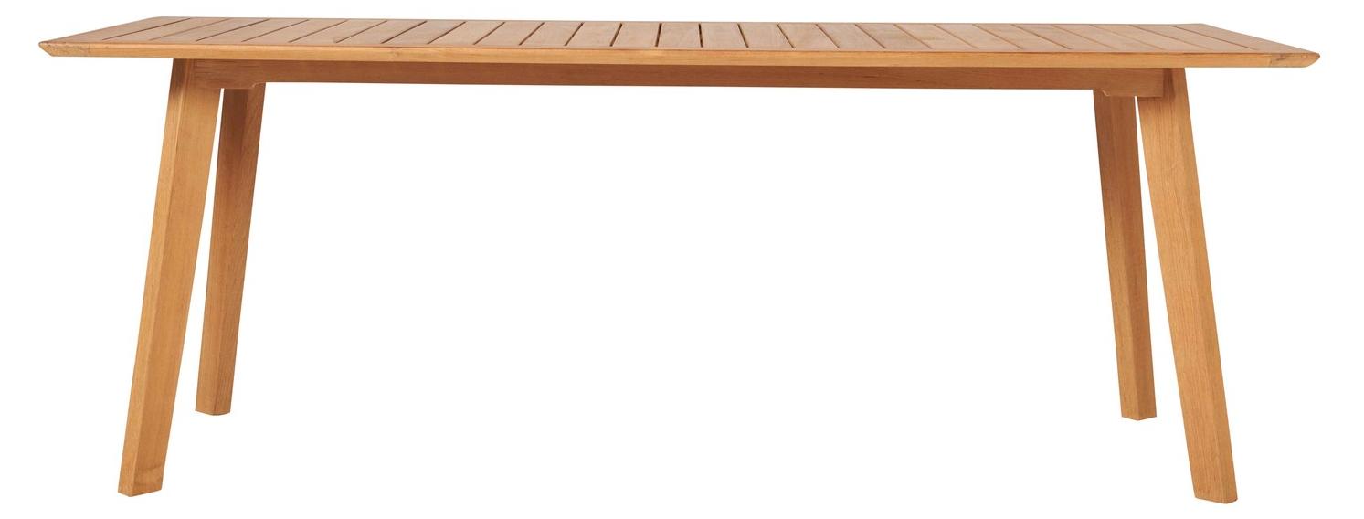 Luna Tisch rechteckig 217x90 cm aus Teakholz Beine Teakholz