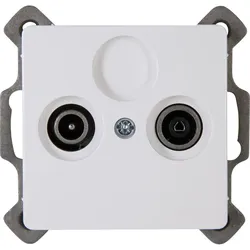 Kopp 921302089 PARIS - Antennensteckdose TV/RF, Farbe: arktisweiß