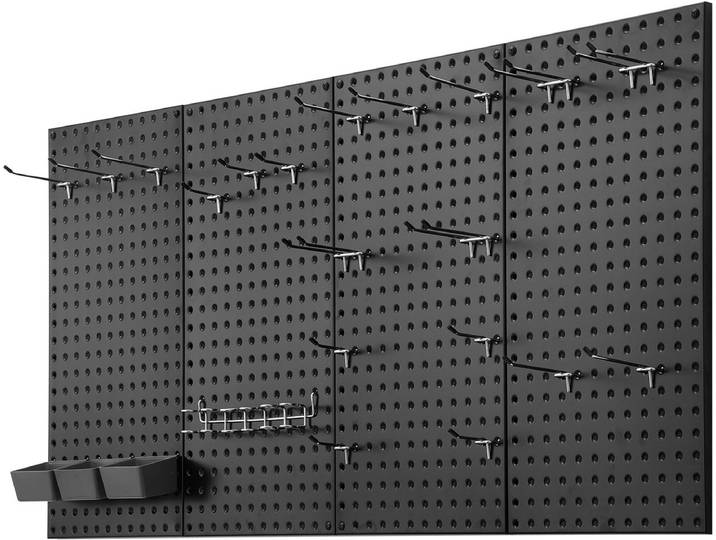 VEVOR 4x gereedschapswand geperforeerd wandgereedschap geperforeerde muur ophangbord wandorganizer 61x30cm